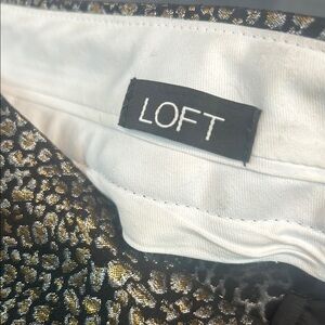 Ann Taylor Loft office dress pants Black Gold Patterns Pants bundle of 2 size 12